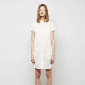 Steven Alan Classic Short Sleeve Shirtdress | White | P XS